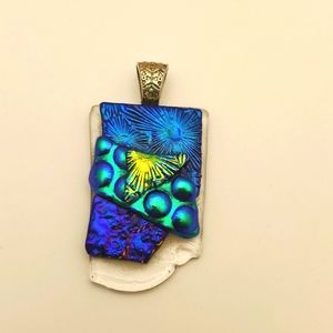Dichroic glass pendant